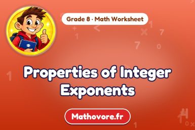 Properties of Integer Exponents – Grade 8 math worksheet
