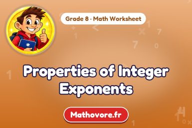 Properties of Integer Exponents – Grade 8 math worksheet