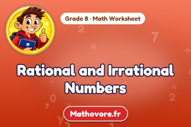 Rational and Irrational Numbers – Grade 8 math worksheet