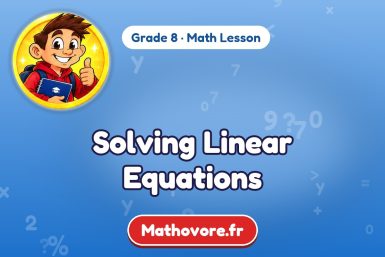 Solving Linear Equations – Grade 8 math lesson