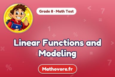 Linear Functions and Modeling – Grade 8 math test