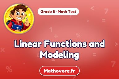 Linear Functions and Modeling – Grade 8 math test