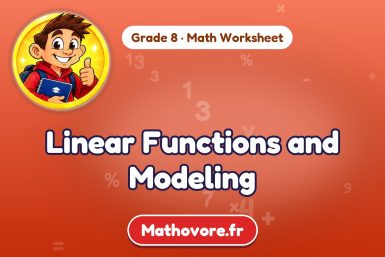 Linear Functions and Modeling – Grade 8 math worksheet