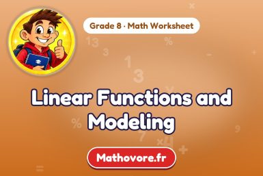 Linear Functions and Modeling – Grade 8 math worksheet