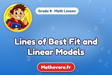Lines of Best Fit and Linear Models – Grade 8 math lesson