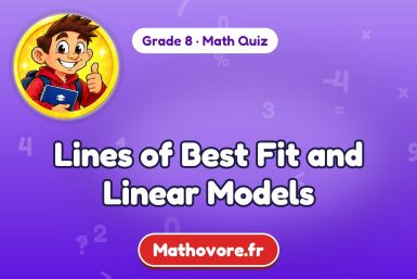 Lines of Best Fit and Linear Models – Grade 8 math quiz