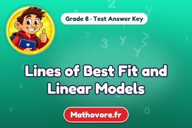 Lines of Best Fit and Linear Models – Grade 8 math test answer key