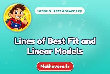 Lines of Best Fit and Linear Models – Grade 8 math test answer key
