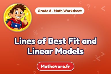 Lines of Best Fit and Linear Models – Grade 8 math worksheet