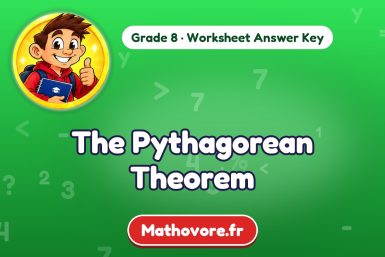 The Pythagorean Theorem – Grade 8 math worksheet answer key