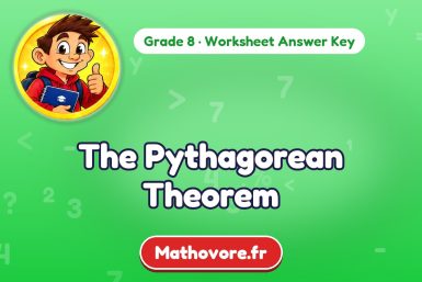 The Pythagorean Theorem – Grade 8 math worksheet answer key