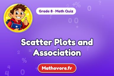 Scatter Plots and Association – Grade 8 math quiz