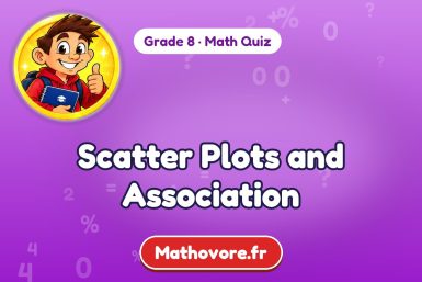 Scatter Plots and Association – Grade 8 math quiz