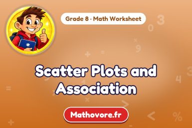 Scatter Plots and Association – Grade 8 math worksheet
