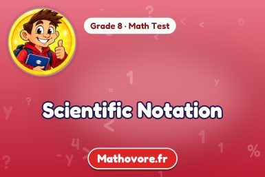 Scientific Notation – Grade 8 math test