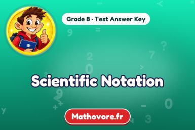 Scientific Notation – Grade 8 math test answer key