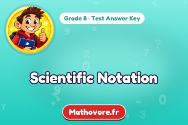 Scientific Notation – Grade 8 math test answer key