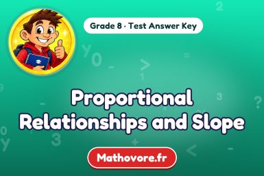Proportional Relationships and Slope – Grade 8 math test answer key