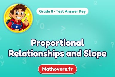Proportional Relationships and Slope – Grade 8 math test answer key