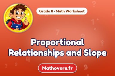 Proportional Relationships and Slope – Grade 8 math worksheet