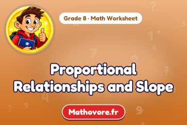 Proportional Relationships and Slope – Grade 8 math worksheet