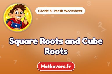 Square Roots and Cube Roots – Grade 8 math worksheet