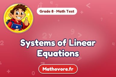 Systems of Linear Equations – Grade 8 math test