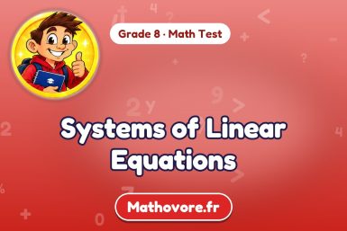 Systems of Linear Equations – Grade 8 math test