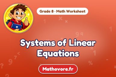 Systems of Linear Equations – Grade 8 math worksheet