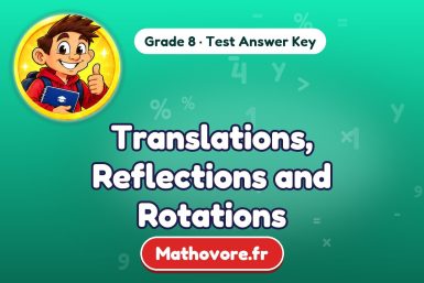 Translations, Reflections and Rotations – Grade 8 math test answer key