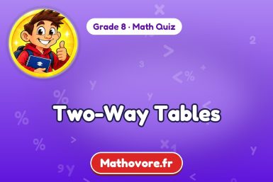 Two-Way Tables – Grade 8 math quiz