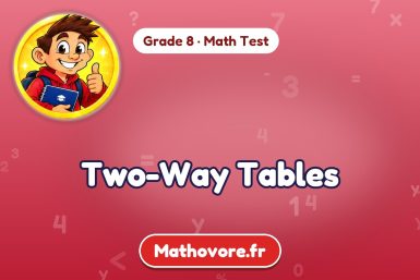 Two-Way Tables – Grade 8 math test