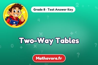 Two-Way Tables – Grade 8 math test answer key