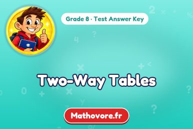 Two-Way Tables – Grade 8 math test answer key