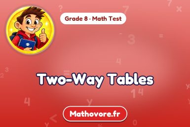 Two-Way Tables – Grade 8 math test