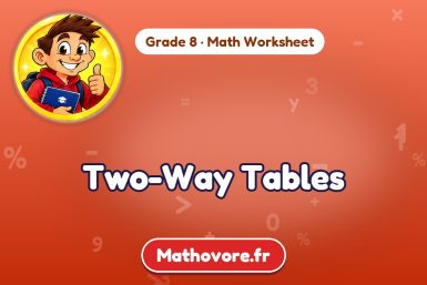 Two-Way Tables – Grade 8 math worksheet