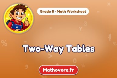 Two-Way Tables – Grade 8 math worksheet