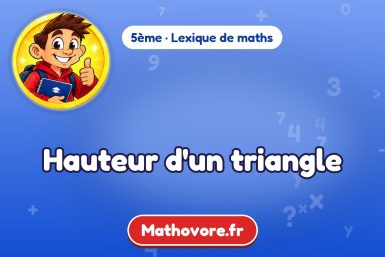 Hauteur d'un triangle : définition et exemple – lexique de maths Mathovore