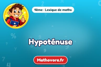 Hypoténuse : définition et exemple – lexique de maths Mathovore