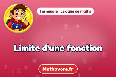 Limite d'une fonction : définition et exemple – lexique de maths Mathovore