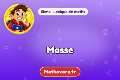 Masse : définition et exemple – lexique de maths Mathovore