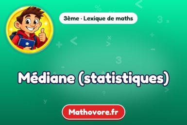 Médiane (statistiques) : définition et exemple – lexique de maths Mathovore