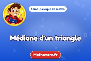 Médiane d'un triangle : définition et exemple – lexique de maths Mathovore