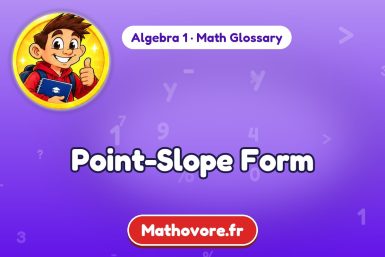 Point-Slope Form – definition and example, Algebra 1 math glossary – Mathovore