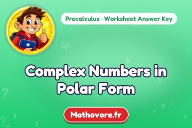 Complex Numbers in Polar Form – Precalculus math worksheet answer key