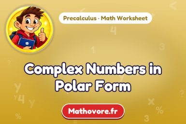 Complex Numbers in Polar Form – Precalculus math worksheet