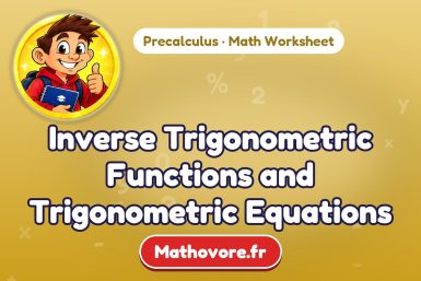 Inverse Trigonometric Functions and Trigonometric Equations – Precalculus math worksheet
