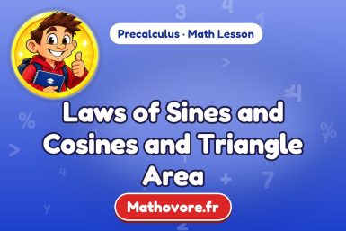 Laws of Sines and Cosines and Triangle Area – Precalculus math lesson