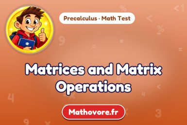 Matrices and Matrix Operations – Precalculus math test