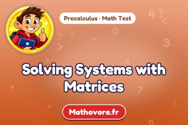 Solving Systems with Matrices – Precalculus math test
